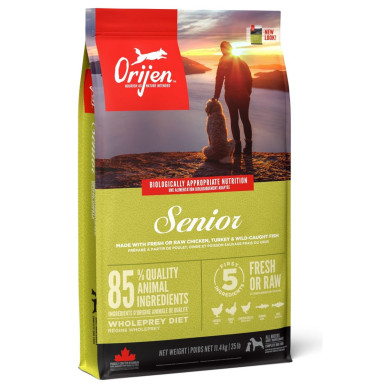 ORIJEN Senior – hrană uscată fără cereale pentru câini vârstnici, 11,4 kg